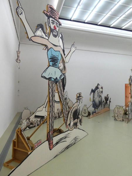Halle für Kunst und Medien: Jim Shaw, „I dreamt I was Taller than Jonathan Borofsky“, 2009, Ausschnitt 